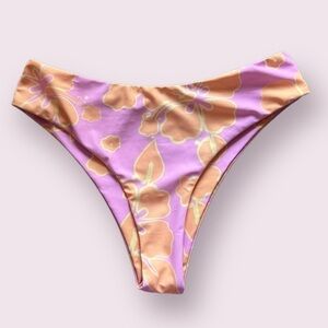 Hibiscus Pink and Orange Bikini Bottoms Small